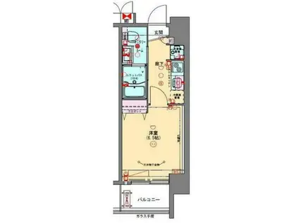 プレサンスNEO長堂アウローラ(1K/5階)の間取り写真