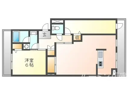 淡路島テラス(2LDK/1階)の間取り写真
