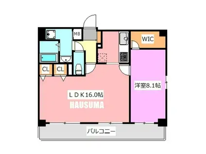 ドミール田端(1LDK/3階)の間取り写真