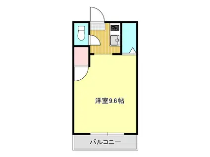 シャトル昭和町(1K/4階)の間取り写真