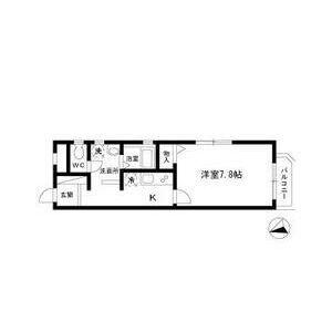 CASA PAZZO(1K/1階)の間取り写真