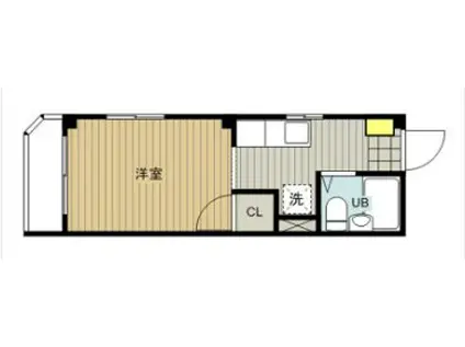 パークサイドヒルズ(ワンルーム/1階)の間取り写真