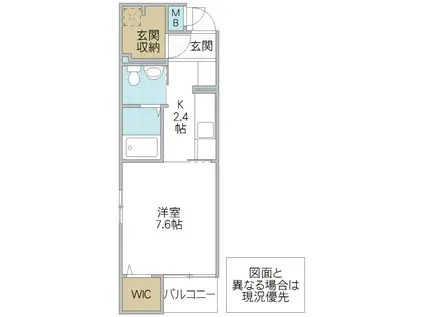 アベニールヒルズ(1K/3階)の間取り写真