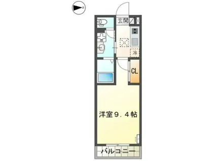 小田原市田島マンション工事(1K/3階)の間取り写真