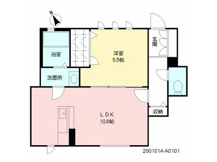 パルタージュ リアン(1LDK/1階)の間取り写真