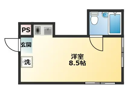 松野コーポC棟(ワンルーム/3階)の間取り写真