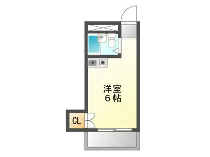 JPアパートメント摂津II(ワンルーム/5階)の間取り写真