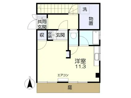 コーポ小宮山(ワンルーム/1階)の間取り写真