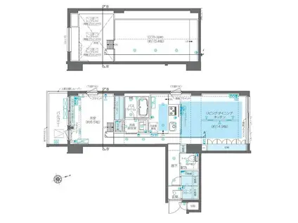 ZOOM広尾 ズーム広尾(1LDK/3階)の間取り写真