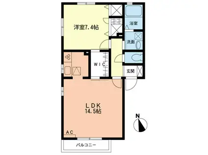 スターライト(1LDK/1階)の間取り写真