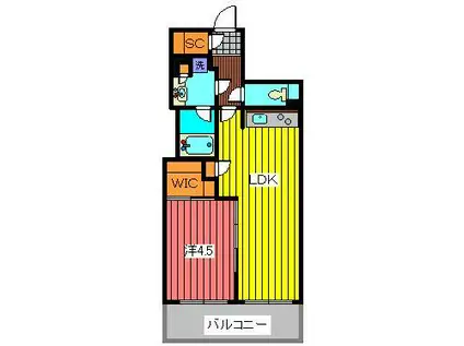 パークアクシス大塚(1LDK/12階)の間取り写真