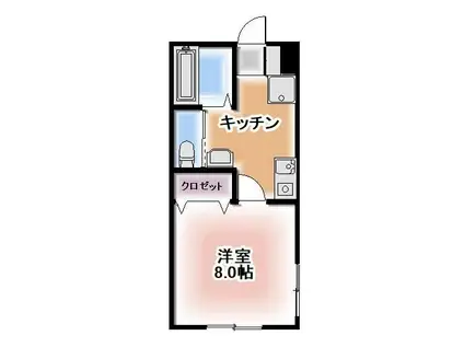 リンクス(1K/2階)の間取り写真