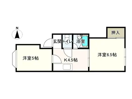 アーバンハイツ土崎A(2K/2階)の間取り写真
