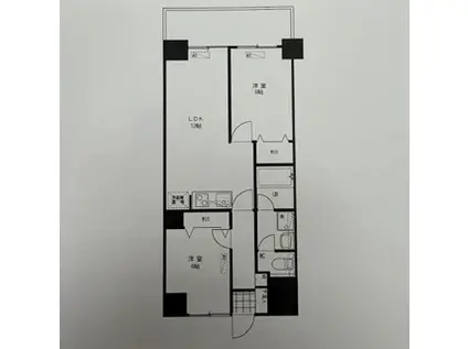 ホワイトヒルズ(2LDK/4階)の間取り写真