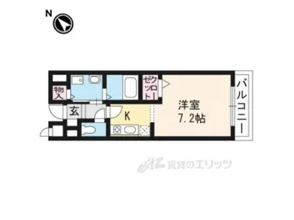 ジュネス(1K/1階)の間取り写真