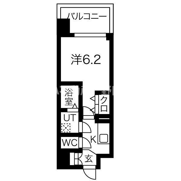 ワールドアイ梅田ウエスト(1K/11階)の間取り写真