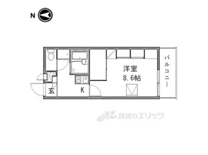 レオパレスK&M(1K/2階)の間取り写真