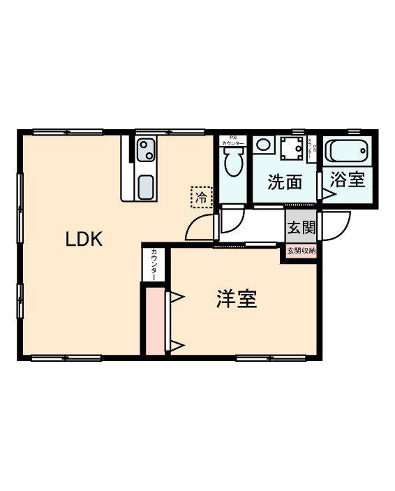 シティハイム アーバンヒル(1LDK/2階)の間取り写真