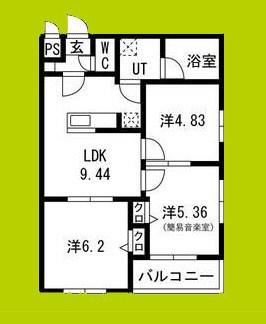 エス.フィールド奏(3LDK/2階)の間取り写真