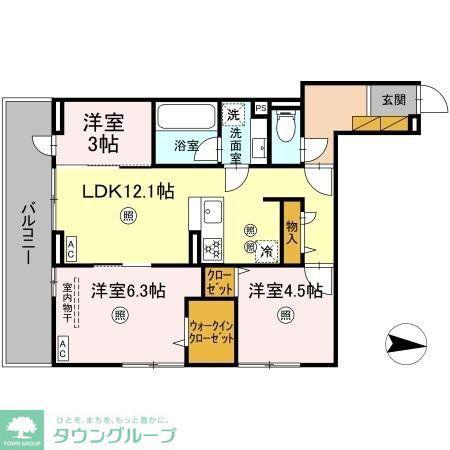 D-KUUTIO(3LDK/3階)の間取り写真