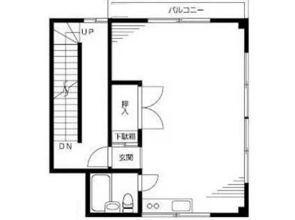 I・Dビル(ワンルーム/4階)の間取り写真