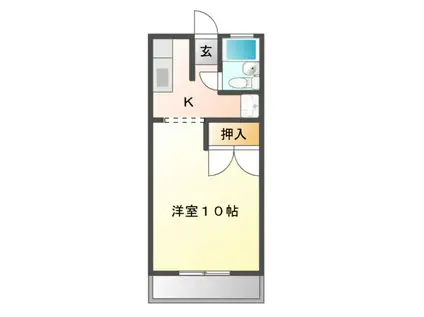サンビオラMP(1K/2階)の間取り写真