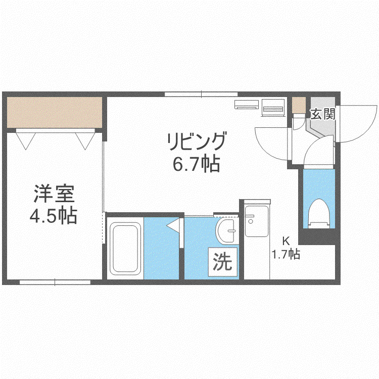 サクセス(1LDK/3階)の間取り写真