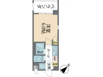 CHENON SKII(1K/4階)の間取り写真