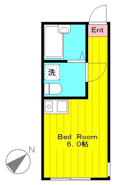 BACE中野島(ワンルーム/1階)の間取り写真