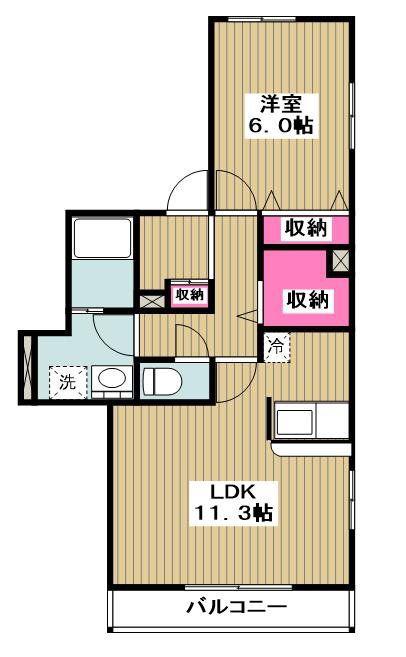 MEINE VILLAII(1SLDK/1階)の間取り写真