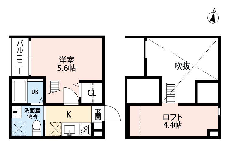 カーサ ベル 稲生(1SK/1階)の間取り写真