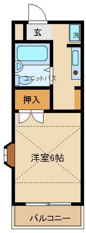 メゾン大誠(1K/2階)の間取り写真