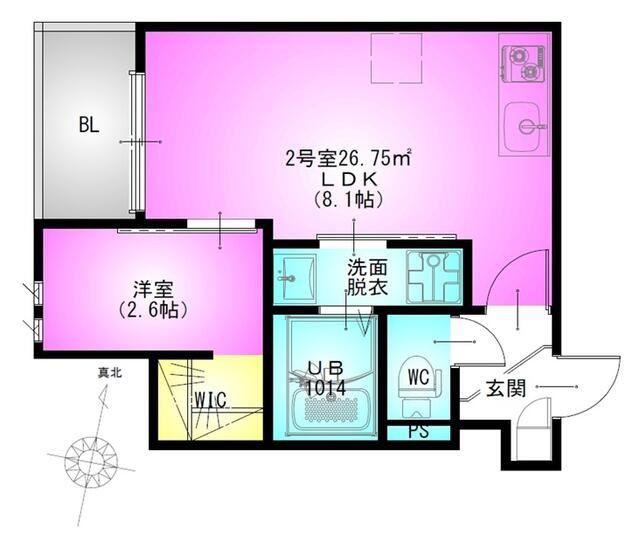 REGALEST 千葉駅(1LDK/3階)の間取り写真