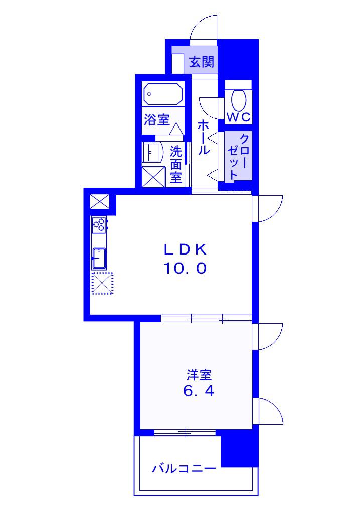 イ・セソラージュ(1LDK/5階)の間取り写真