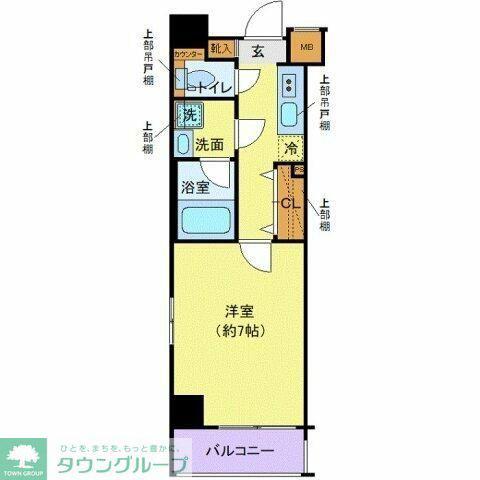 クレヴィスタ板橋西台(1K/7階)の間取り写真
