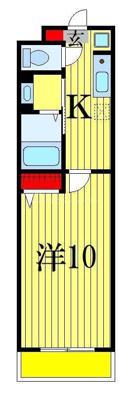 サンライズ(1K/2階)の間取り写真