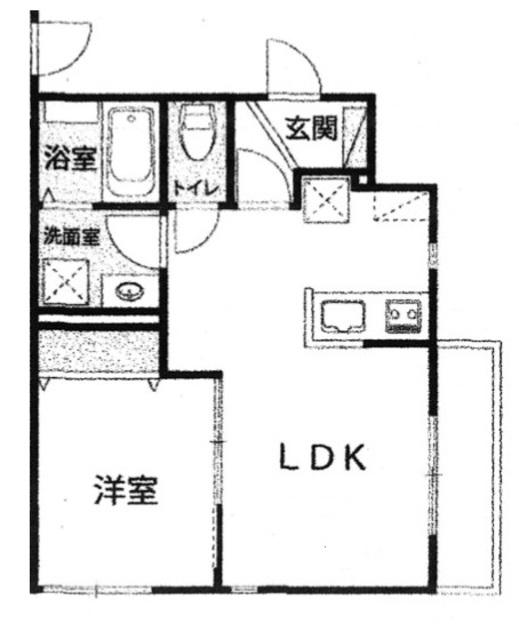 ザ・ガーデン中落合(1LDK/2階)の間取り写真