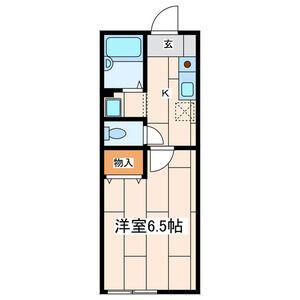 メゾンボヌール(1K/1階)の間取り写真