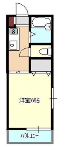 ハイツエクセル(1K/1階)の間取り写真