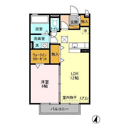 ROYALPARKHIMEKOABC(1LDK/1階)の間取り写真