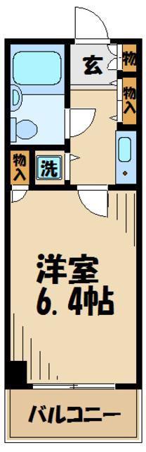 ライオンズマンション八王子第3(1K/5階)の間取り写真