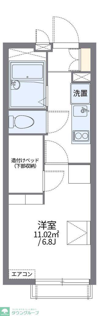 レオパレスアピラ(1K/2階)の間取り写真