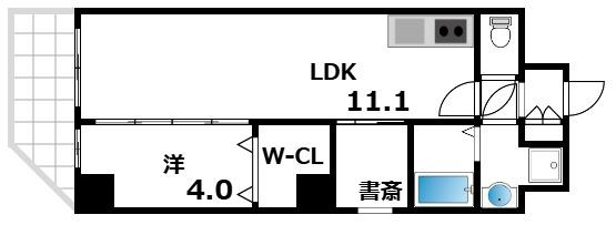 イーセ・ビアン灘(1LDK/2階)の間取り写真