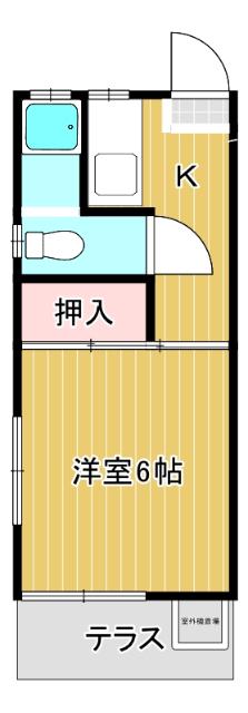 サンハイツ(1K/1階)の間取り写真