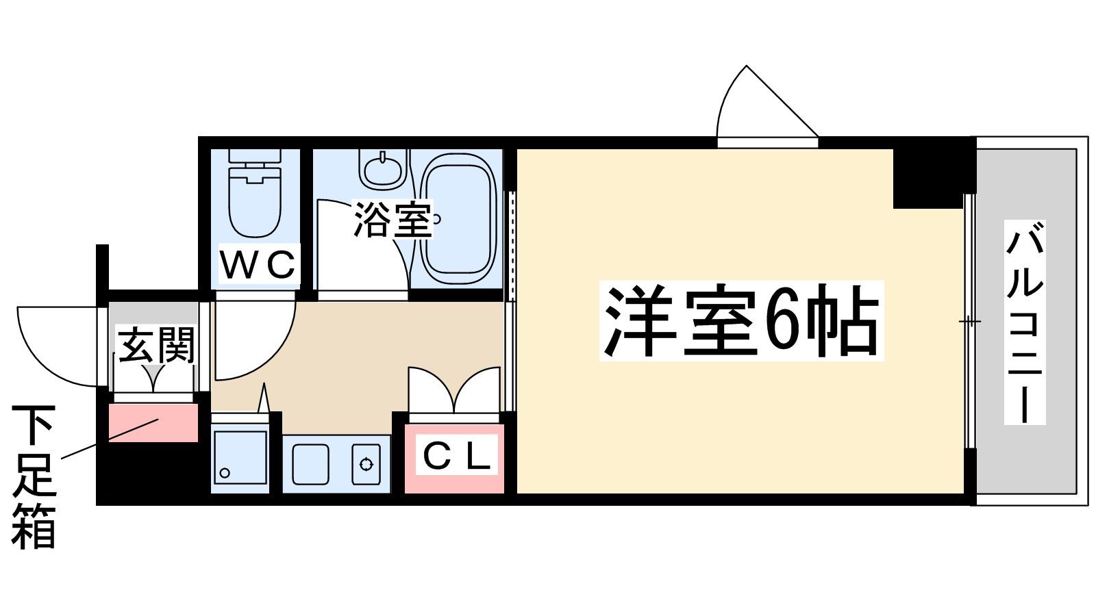リーガル新大阪Ⅱ(1K/3階)の間取り写真