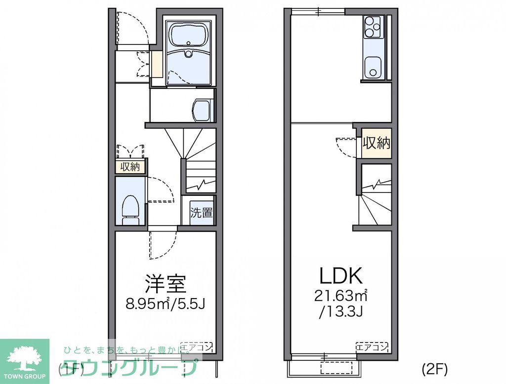レオネクストエスペランサE(1LDK/1階)の間取り写真