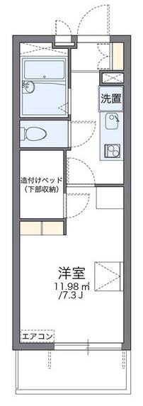 レオパレスリラ大南(1K/3階)の間取り写真