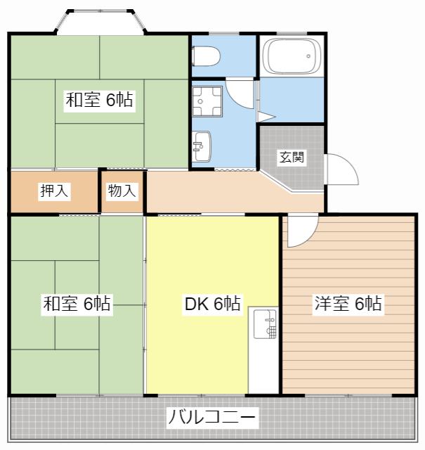 リーフマンション(3K/3階)の間取り写真