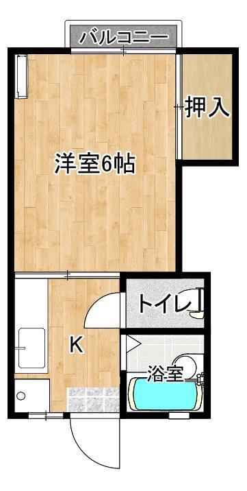 MAISON-CITY(1K/2階)の間取り写真