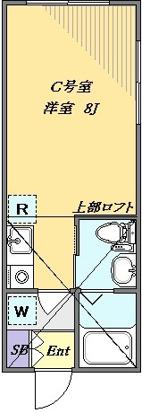 カーサ141(ワンルーム/1階)の間取り写真